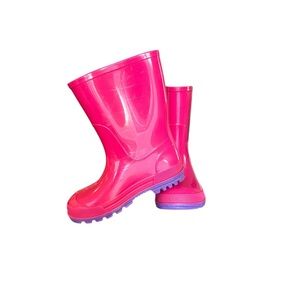 Girls Pink Rain Boots | Waterproof | Size 7/8